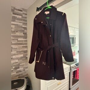 Burgundy michael kors peacoat